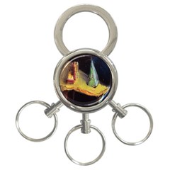 Cosmicchristmastree 3-ring Key Chains by chellerayartisans