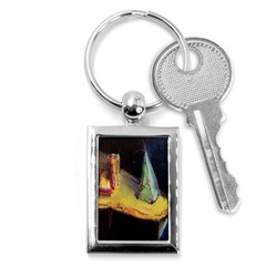 Cosmicchristmastree Key Chains (rectangle)  by chellerayartisans