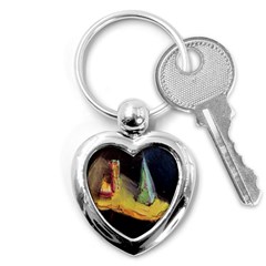 Cosmicchristmastree Key Chains (heart)  by chellerayartisans