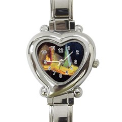 Cosmicchristmastree Heart Italian Charm Watch by chellerayartisans