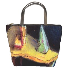 Cosmicchristmastree Bucket Bag by chellerayartisans