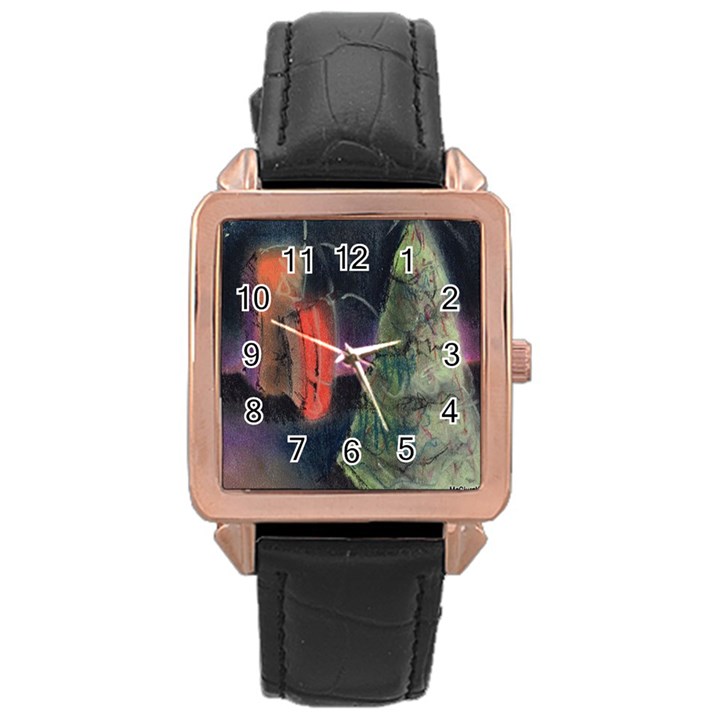 Tree&presents Rose Gold Leather Watch 