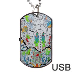 Supersonic Volcano Snowman Dog Tag Usb Flash (two Sides) by chellerayartisans