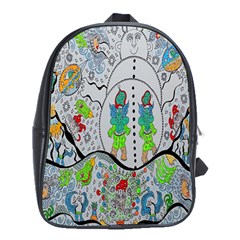 Supersonic Volcano Snowman School Bag (xl) by chellerayartisans