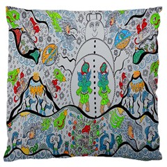 Supersonic Volcano Snowman Large Flano Cushion Case (one Side) by chellerayartisans