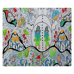 Supersonic Volcano Snowman Double Sided Flano Blanket (small)  by chellerayartisans