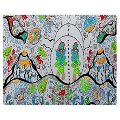 Supersonic Volcano Snowman Double Sided Flano Blanket (medium)  by chellerayartisans