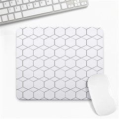 Honeycomb Pattern Black And White Large Mousepads by picsaspassion