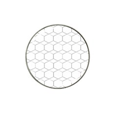 Honeycomb Pattern Black And White Hat Clip Ball Marker (4 Pack) by picsaspassion