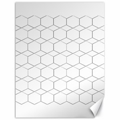 Honeycomb Pattern Black And White Canvas 18  X 24  by picsaspassion