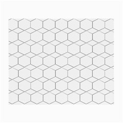 Honeycomb Pattern Black And White Small Glasses Cloth (2-side) by picsaspassion