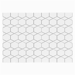 Honeycomb Pattern Black And White Large Glasses Cloth by picsaspassion