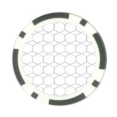 Honeycomb Pattern Black And White Poker Chip Card Guard (10 Pack) by picsaspassion