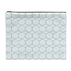 Honeycomb Pattern Black And White Cosmetic Bag (xl) by picsaspassion