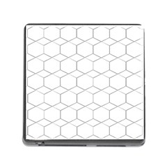 Honeycomb Pattern Black And White Memory Card Reader (square 5 Slot) by picsaspassion