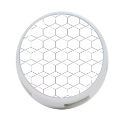 Honeycomb Pattern Black And White 4-port Usb Hub (two Sides) by picsaspassion