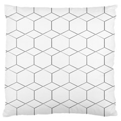 Honeycomb Pattern Black And White Large Cushion Case (two Sides) by picsaspassion