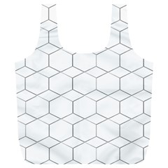 Honeycomb Pattern Black And White Full Print Recycle Bag (xl) by picsaspassion