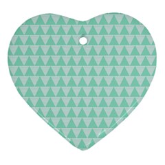 Mint Triangle Shape Pattern Ornament (heart)