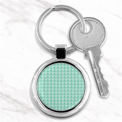 Mint Triangle Shape Pattern Key Chains (round)  by picsaspassion