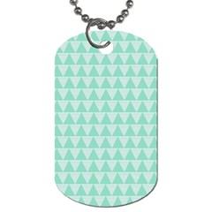 Mint Triangle Shape Pattern Dog Tag (two Sides) by picsaspassion