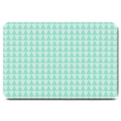 Mint Triangle Shape Pattern Large Doormat  by picsaspassion