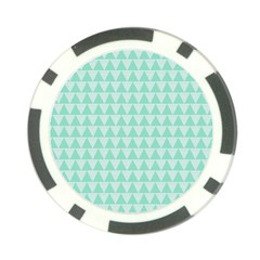 Mint Triangle Shape Pattern Poker Chip Card Guard (10 Pack) by picsaspassion