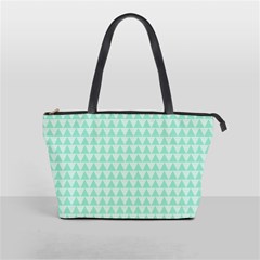 Mint Triangle Shape Pattern Classic Shoulder Handbag by picsaspassion