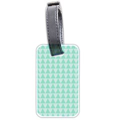 Mint Triangle Shape Pattern Luggage Tags (two Sides) by picsaspassion