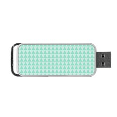 Mint Triangle Shape Pattern Portable Usb Flash (one Side) by picsaspassion