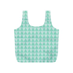 Mint Triangle Shape Pattern Full Print Recycle Bag (s) by picsaspassion