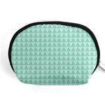 Mint Triangle shape pattern Accessory Pouch (Medium) Front