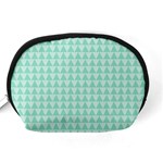 Mint Triangle shape pattern Accessory Pouch (Medium) Back