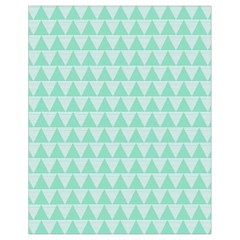 Mint Triangle Shape Pattern Drawstring Bag (small) by picsaspassion