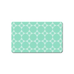 Mint Star Pattern Magnet (name Card) by picsaspassion