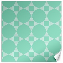 Mint Star Pattern Canvas 12  X 12  by picsaspassion