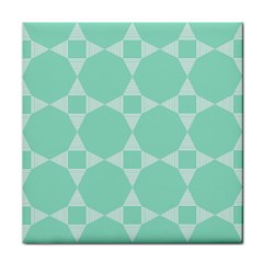 Mint Star Pattern Face Towel