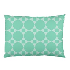 Mint Star Pattern Pillow Case by picsaspassion