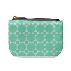 Mint Star Pattern Mini Coin Purse by picsaspassion