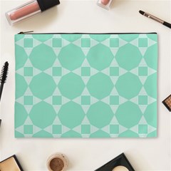 Mint Star Pattern Cosmetic Bag (xl) by picsaspassion