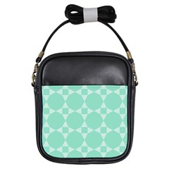 Mint Star Pattern Girls Sling Bag by picsaspassion