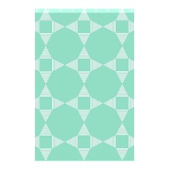 Mint Star Pattern Shower Curtain 48  X 72  (small)  by picsaspassion