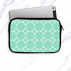 Mint Star Pattern Apple Ipad Mini Zipper Cases by picsaspassion