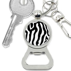 Zebra Horse Pattern Black And White Bottle Opener Key Chains by picsaspassion