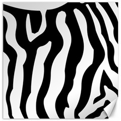 Zebra Horse Pattern Black And White Canvas 12  X 12  by picsaspassion