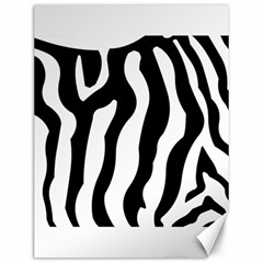 Zebra Horse Pattern Black And White Canvas 12  X 16  by picsaspassion