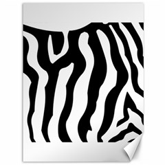 Zebra Horse Pattern Black And White Canvas 36  X 48  by picsaspassion