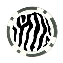 Zebra Horse Pattern Black And White Poker Chip Card Guard (10 Pack)