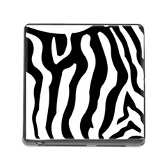 Zebra Horse Pattern Black And White Memory Card Reader (square 5 Slot) by picsaspassion