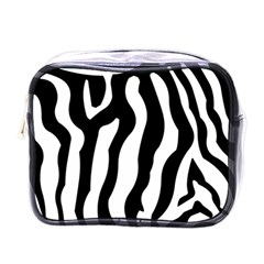 Zebra Horse Pattern Black And White Mini Toiletries Bag (one Side) by picsaspassion